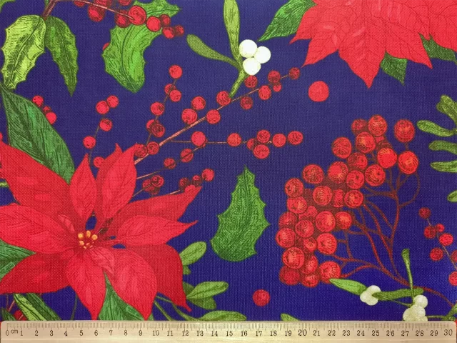 Poinsettia Flower Fabric