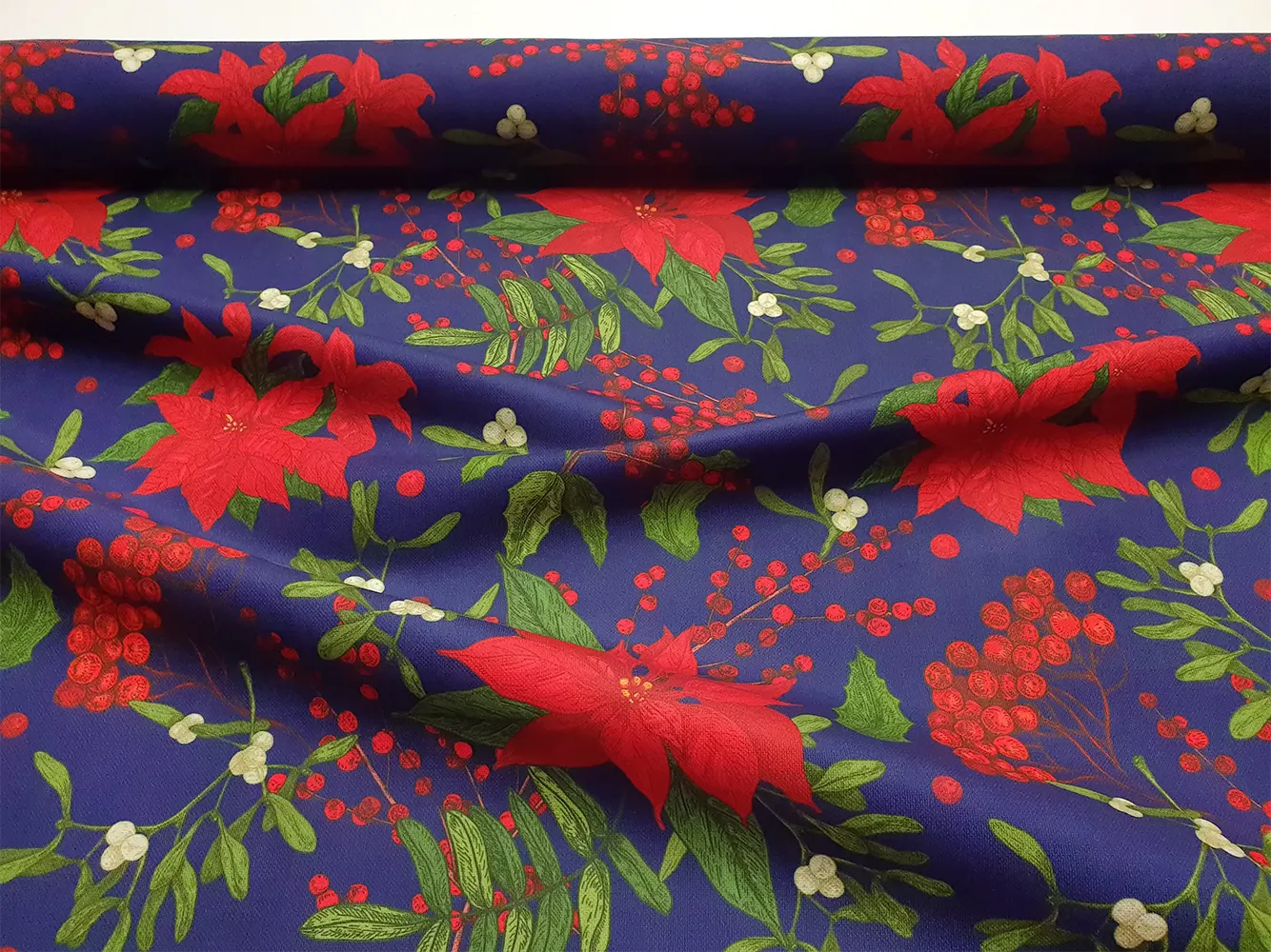Poinsettia Flower Fabric
