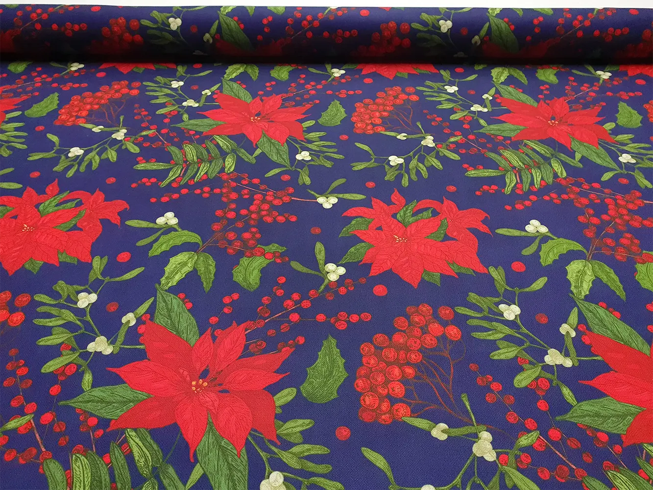 Poinsettia Flower Fabric