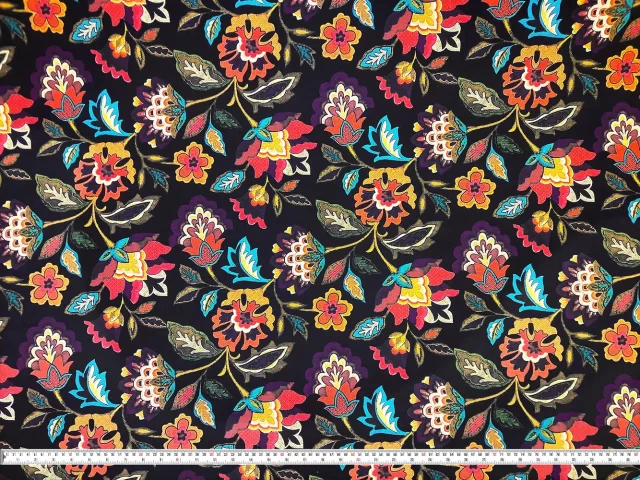 Polish Folk Art Floral Fabric