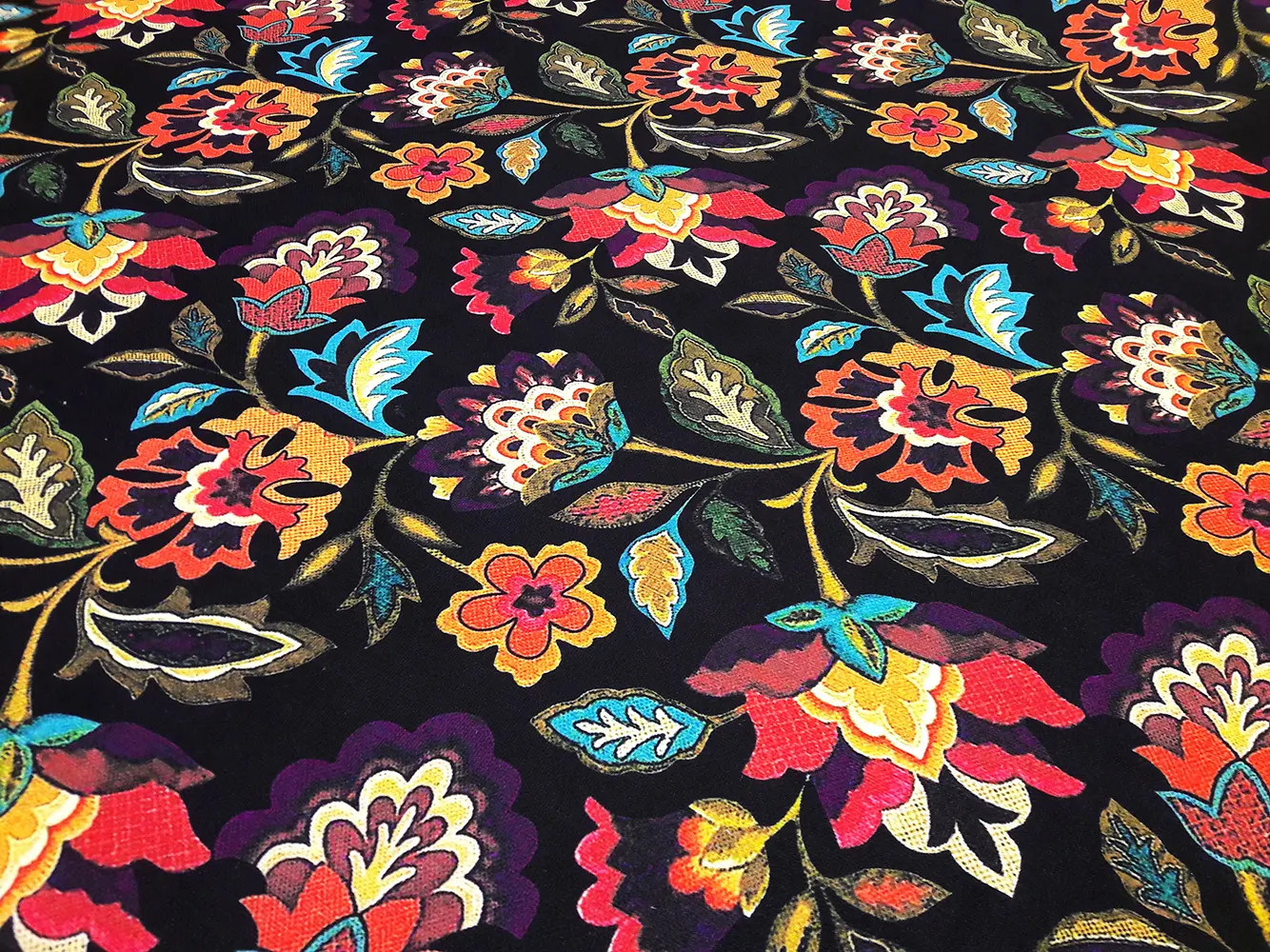 Polish Folk Art Floral Fabric