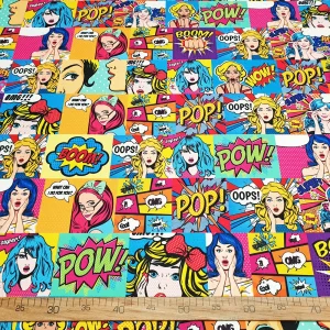 Pop Art Comic Book Fabric
