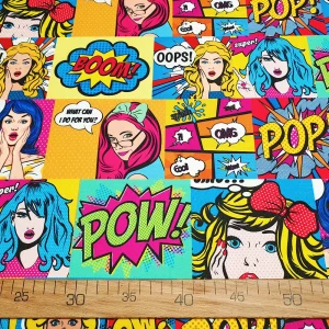 Pop Art Comic Book Fabric