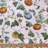 Pumpkin and Autumn Leaves Fabric