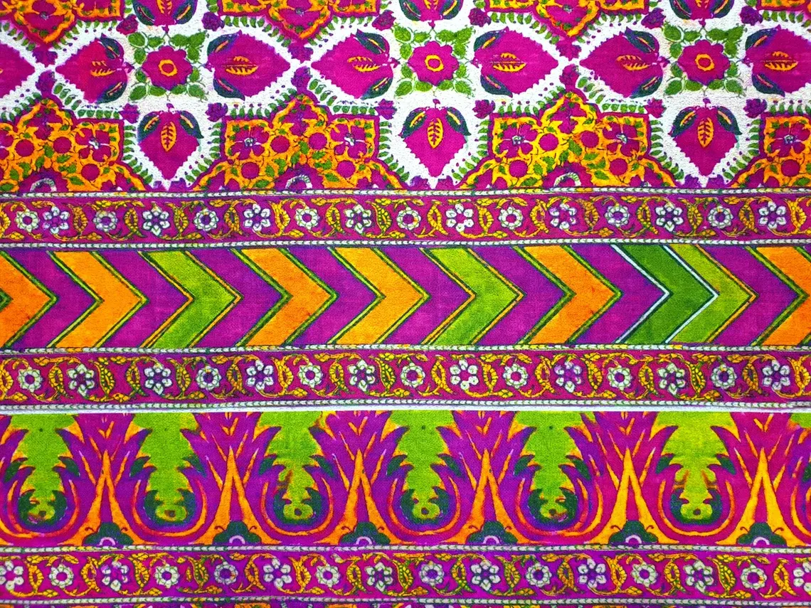 Rainbow Tribal Bohemian Fabric