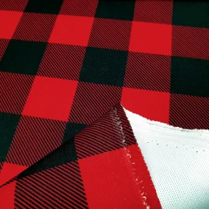 Red and Black Buffalo Check Fabric