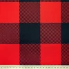Red and Black Large Gingham Fabric