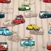 Retro Cars and Vans Fabric