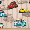 Retro Cars and Vans Fabric