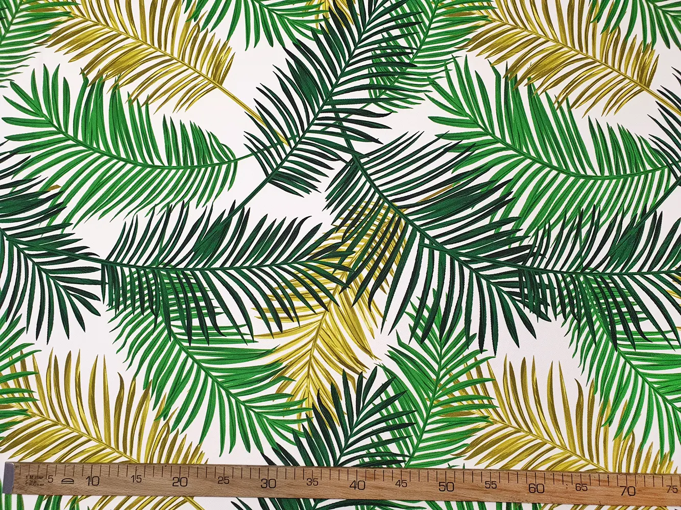 Retro Palm Leaves Fabric