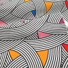 Retro Scandinavian Geometric Fabric