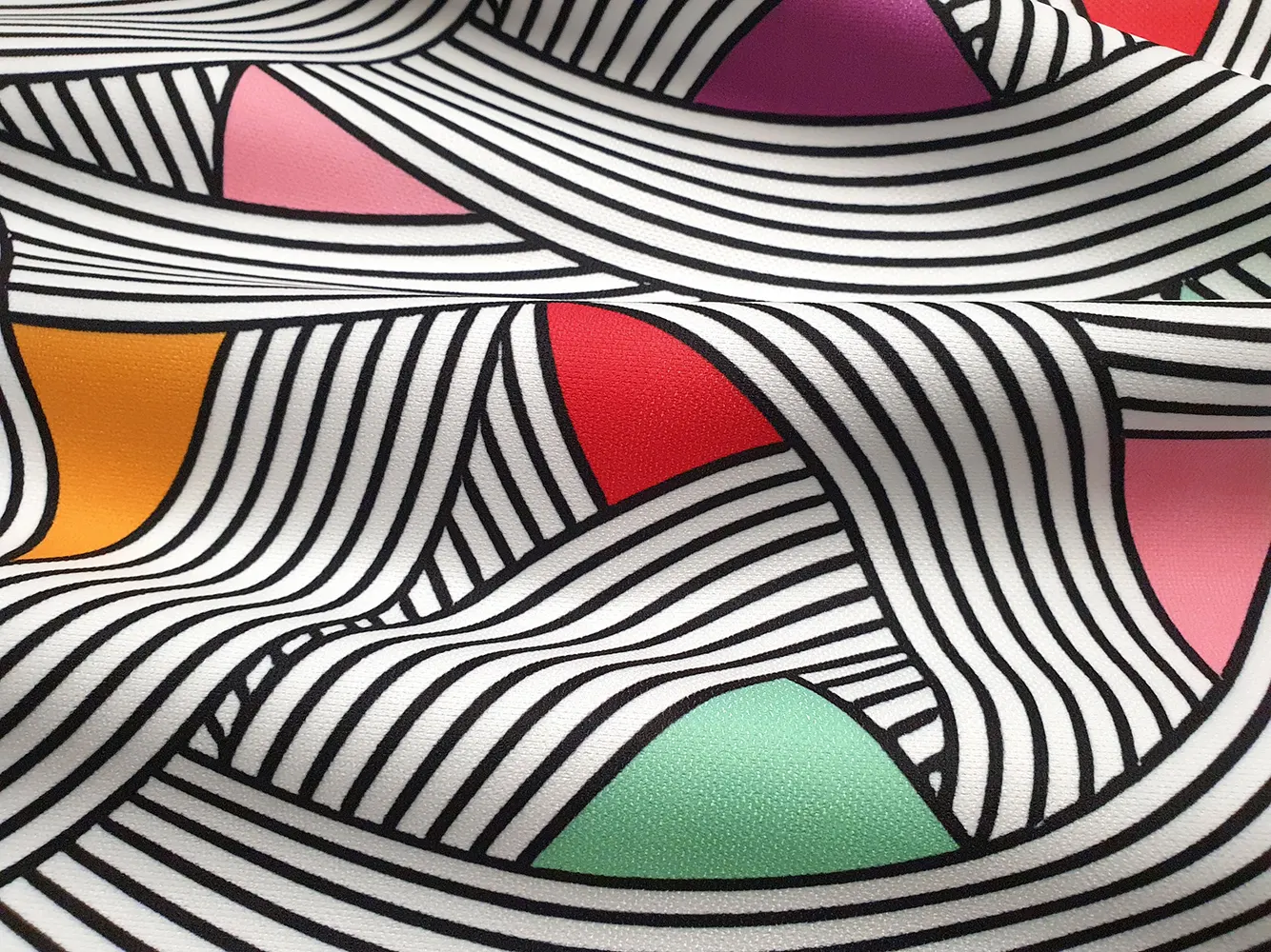 Retro Scandinavian Geometric Fabric