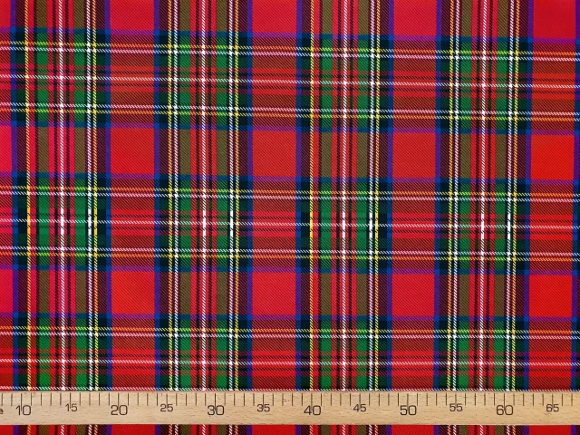 Royal Stewart Tartan Plaid Fabric