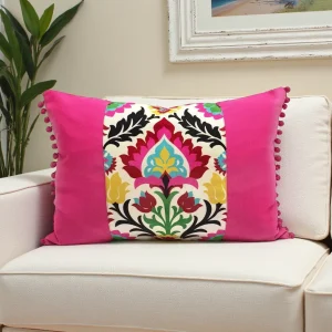 Santa Maria Desert Flower Pom-Pom Pillow Cover