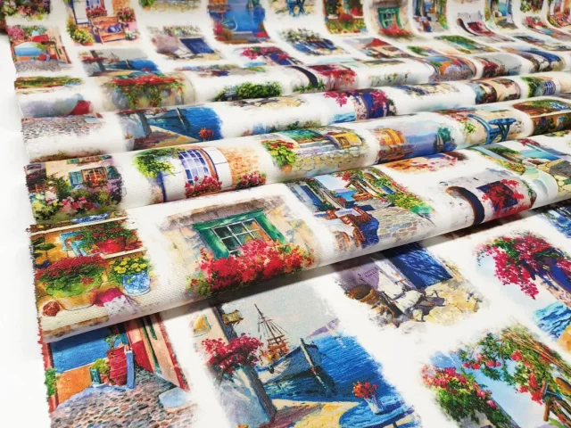 Sicilian Windows Mediterranean Doors Fabric