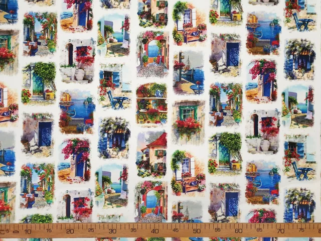 Sicilian Windows Mediterranean Doors Fabric