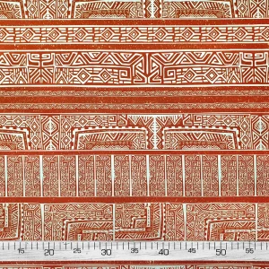Terracotta Aztec Fabric