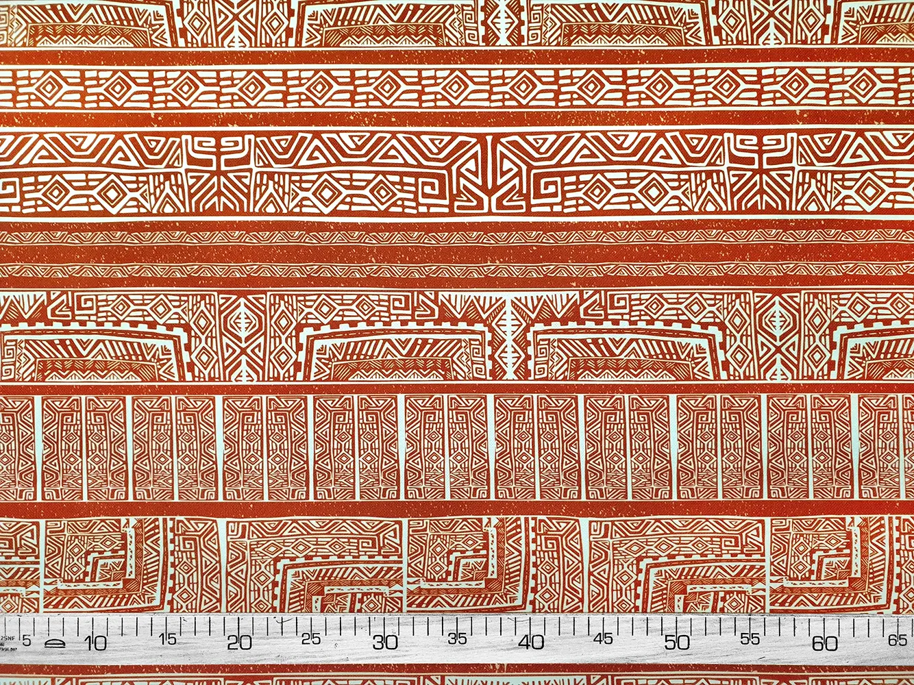 Terracotta Aztec Fabric