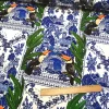 Toucan Birds and Azulejo Tiles Fabric