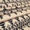 Black and Beige Tribal Aztec Print Fabric