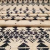 Black and Beige Tribal Aztec Print Fabric
