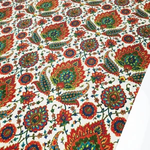Turkish Ethnic Ottoman Flowers Fabric