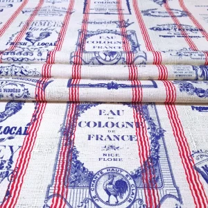 Vintage Paris Script Fabric