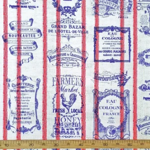 Vintage Paris Script Fabric