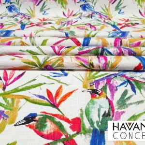 Watercolor Birds of Paradise Fabric