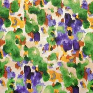 Watercolor Floral Batik Fabric