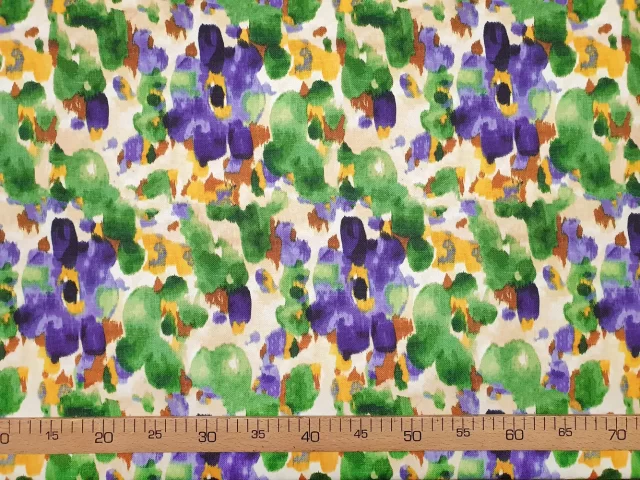 Watercolor Floral Batik Fabric