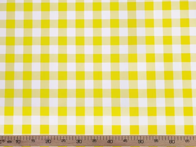 Yellow Gingham Fabric