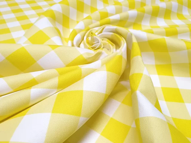 Yellow Gingham Fabric