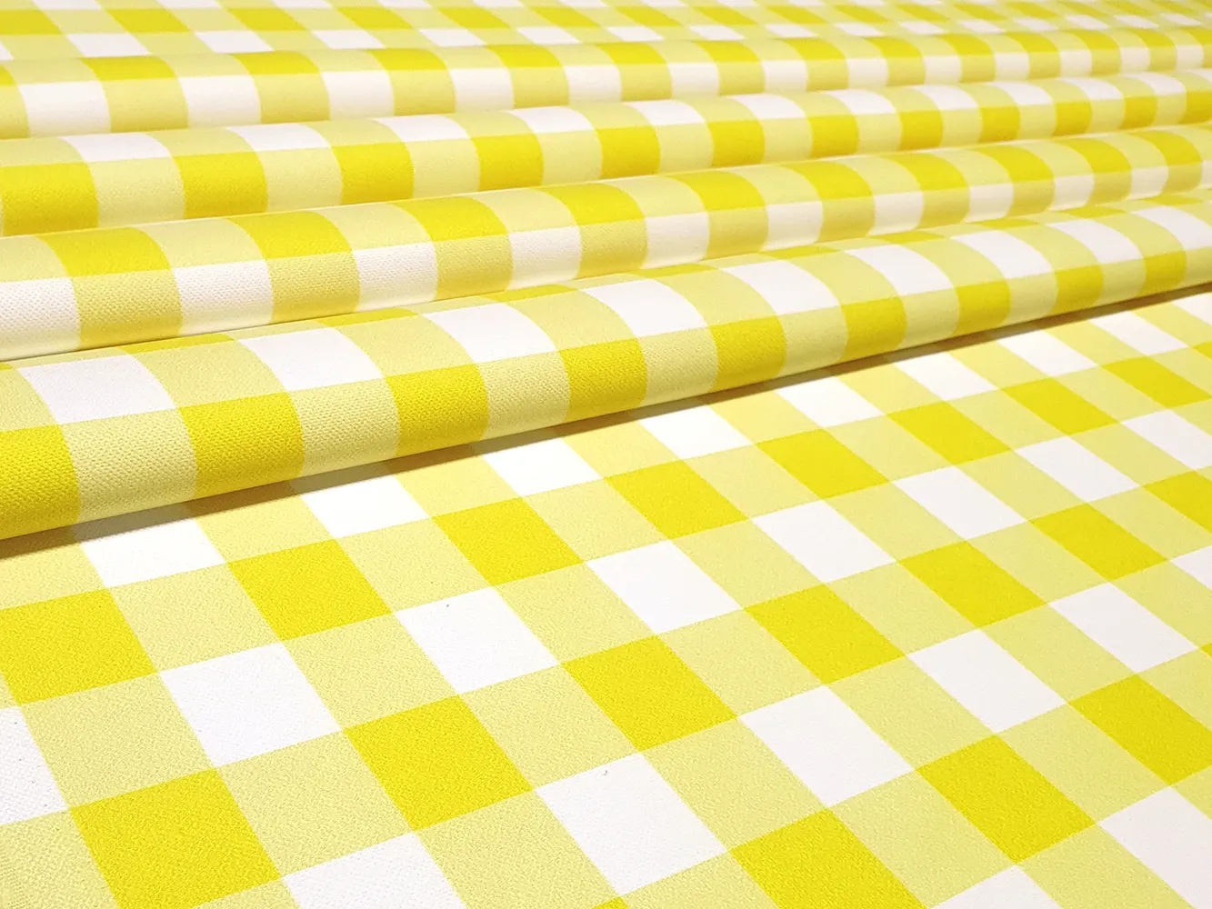 Yellow Gingham Fabric