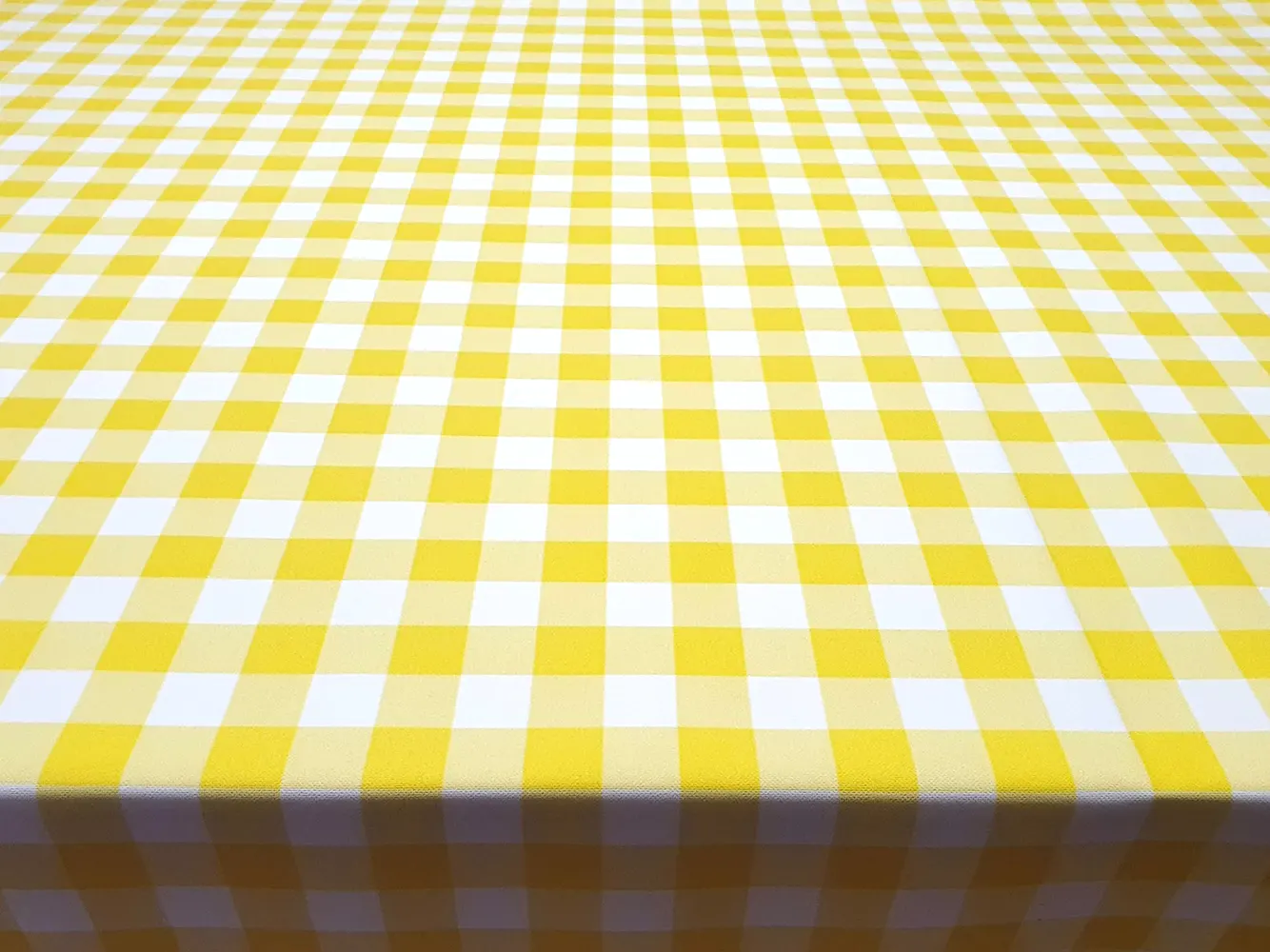 Yellow Gingham Fabric