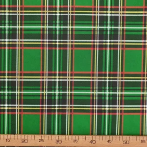 Green Royal Stewart Tartan Plaid Fabric
