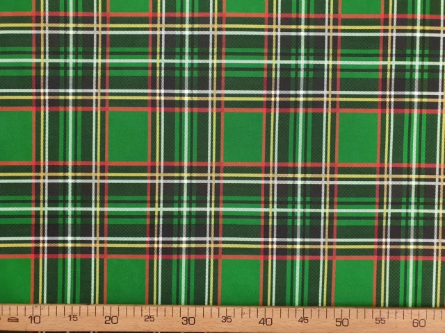 Green Royal Stewart Tartan Plaid Fabric