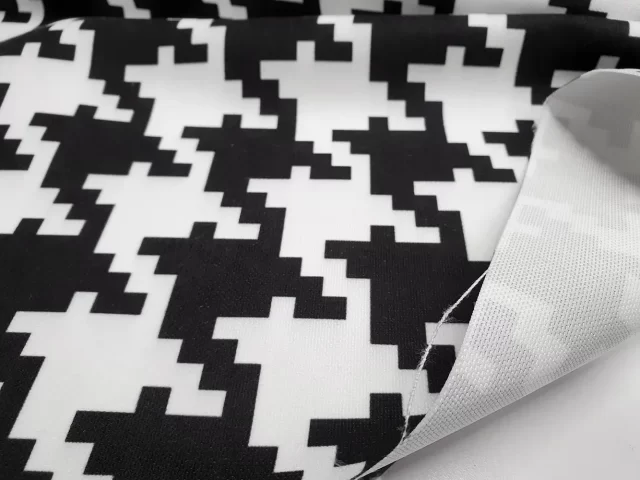 Black and White Houndstooth Fabric