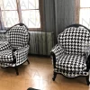 Black and White Houndstooth Fabric
