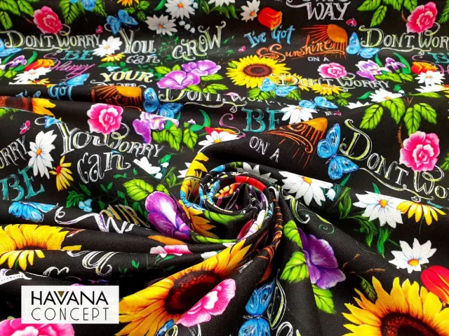 Hippie Flowers Fabric