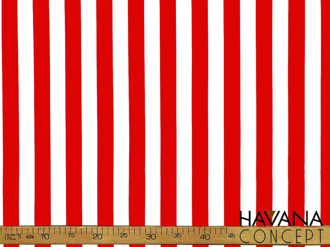 Red Striped Fabric