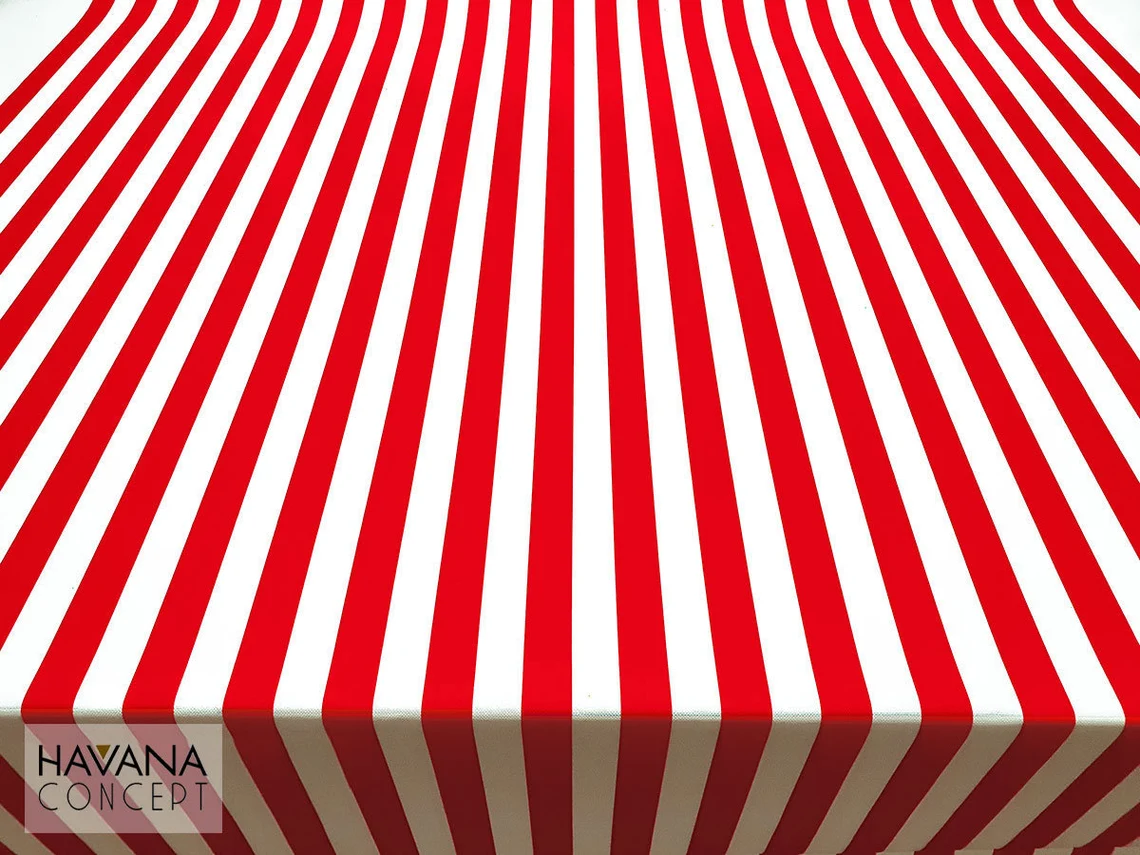 Red Striped Fabric
