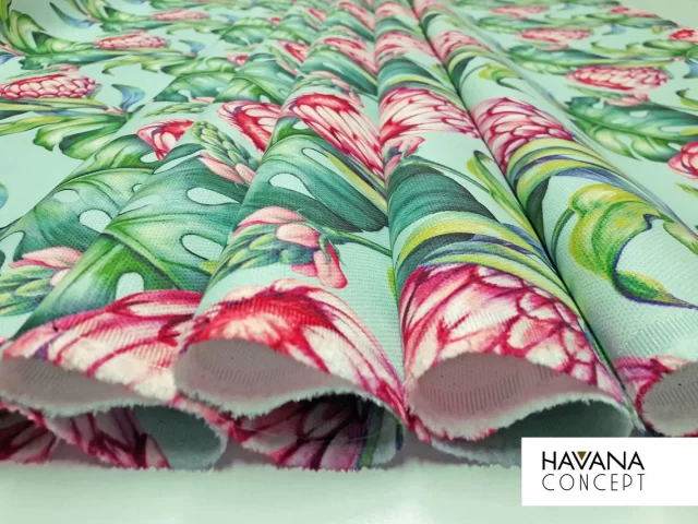 African Protea Flowers Print Fabric