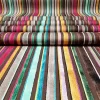 Retro Rainbow Striped Fabric