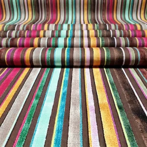 Retro Rainbow Striped Fabric
