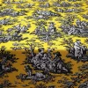 Yellow Toile de Jouy Fabric