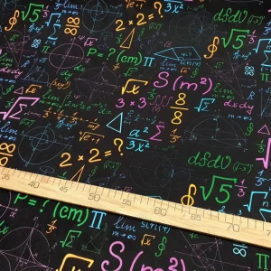 Math Symbols Numbers Formulas Fabric