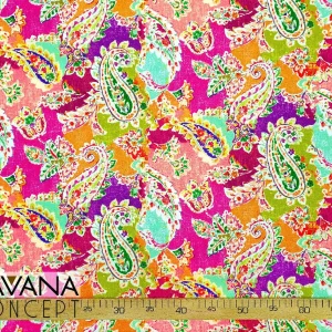 Rainbow Paisley Fabric