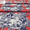 Living Coral Toile de Jouy Fabric