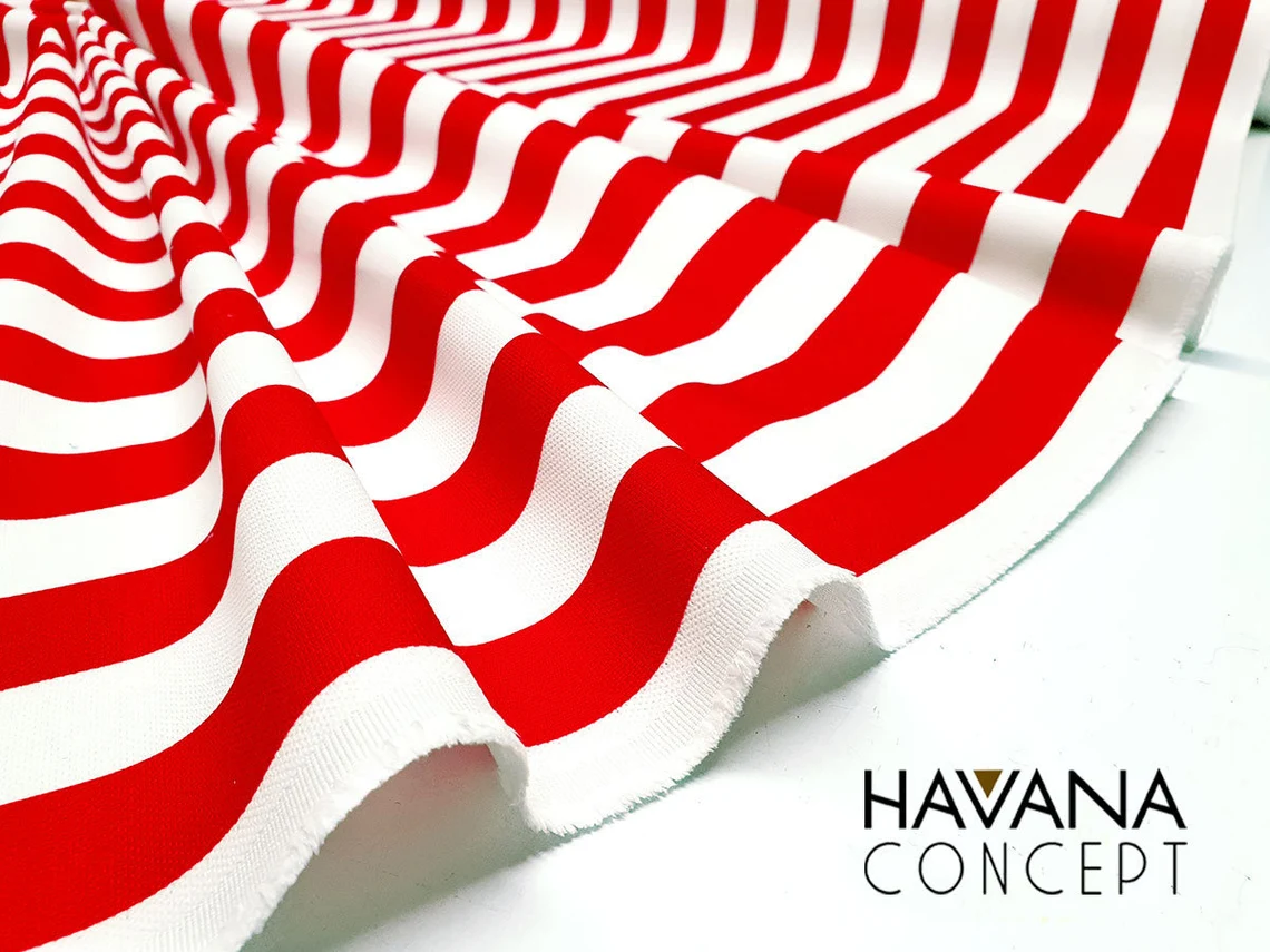 Red Striped Fabric